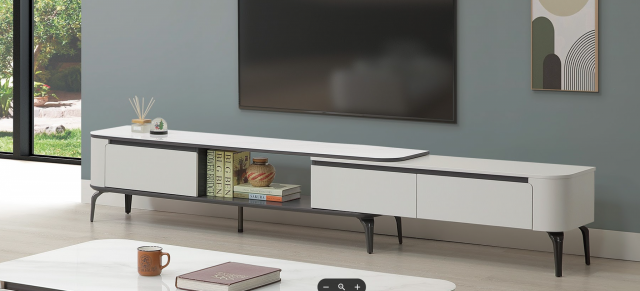 ​德里卡6.2尺玻璃伸縮長櫃